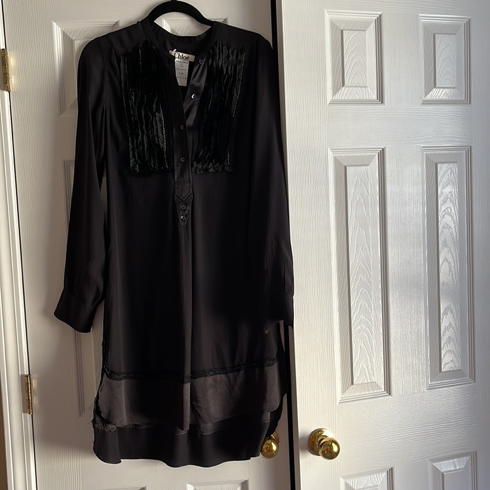 Chloe Shirt Style silk Dress 38